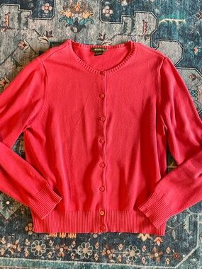 Eddie Bauer coral cardigan